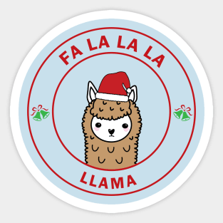 Christmas Llama Sticker